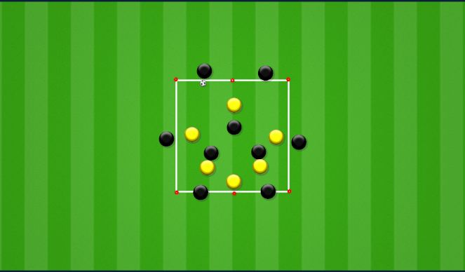 Football/Soccer Session Plan Drill (Colour): Rondo Setup