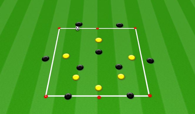 Football/Soccer Session Plan Drill (Colour): Animation