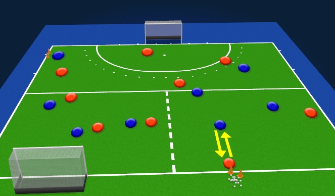 Hockey Session Plan Drill (Colour): Omschakeling
