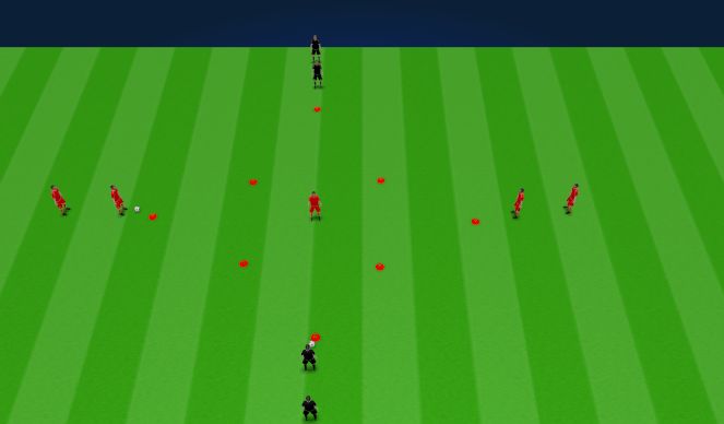 Football/Soccer Session Plan Drill (Colour): Skill (Opposed) - 1v1 Continuous