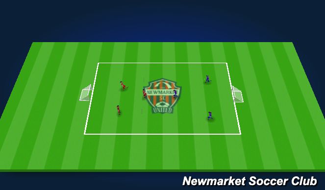 Football/Soccer Session Plan Drill (Colour): 3v3 