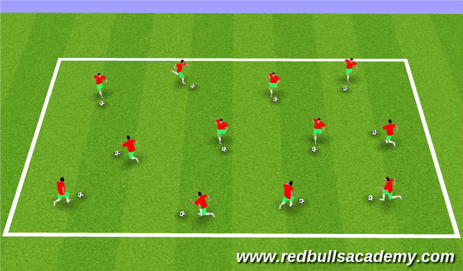 Football/Soccer Session Plan Drill (Colour): Warm Up