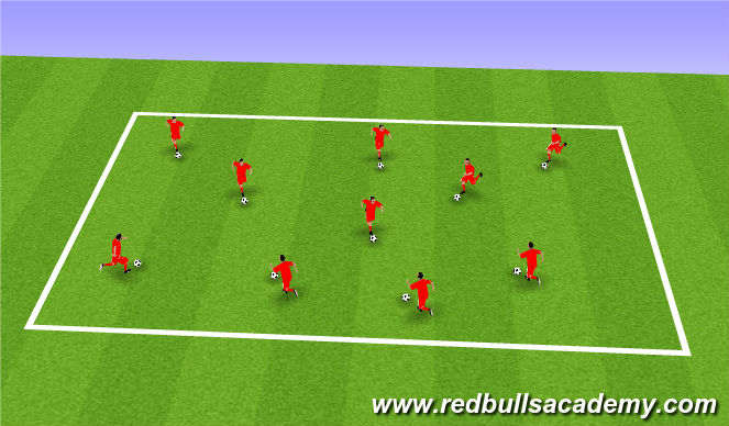 Football/Soccer Session Plan Drill (Colour): Warm Up