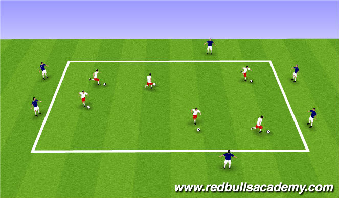 Football/Soccer Session Plan Drill (Colour): Warm up