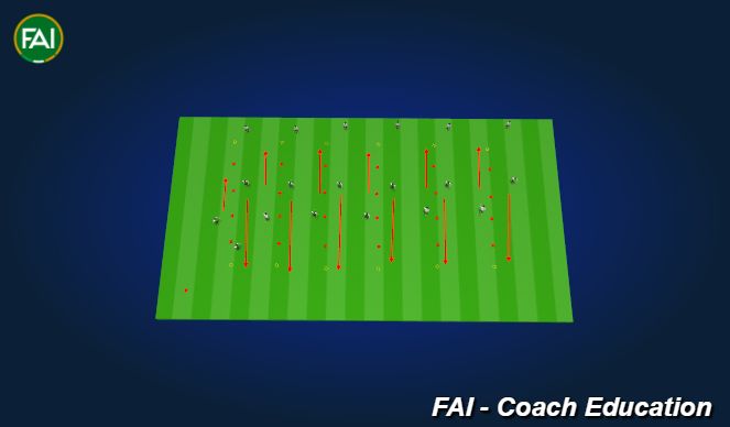 Football/Soccer Session Plan Drill (Colour): Fifa 11 + Large Group