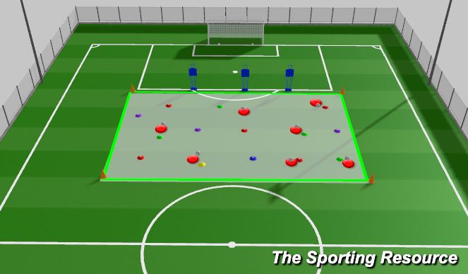 Football/Soccer Session Plan Drill (Colour): Animation 1