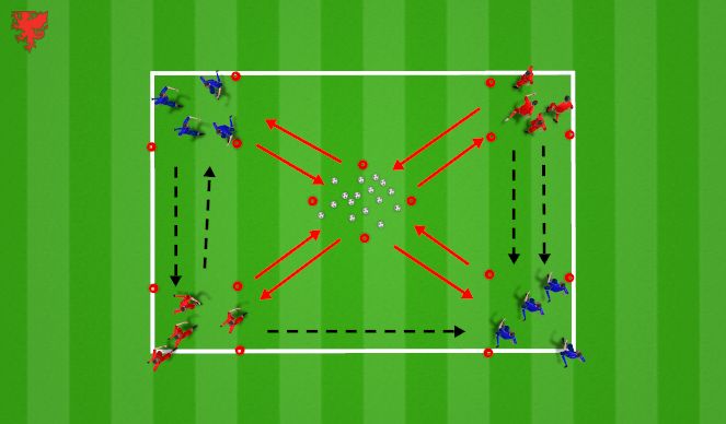 Football/Soccer Session Plan Drill (Colour): Skill Activity