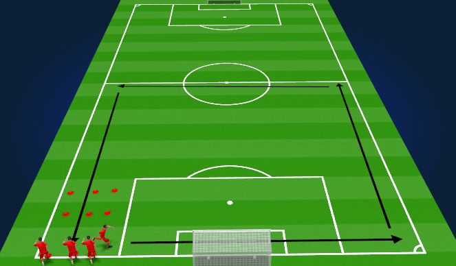 Football/Soccer Session Plan Drill (Colour): warm up stretches