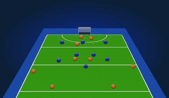 Hockey Session Plan Drill (Colour): Half court Press
