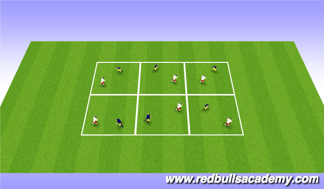 Football/Soccer Session Plan Drill (Colour): Warm Up: Knee Slap
