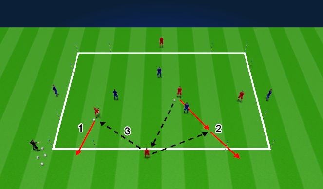 Football/Soccer Session Plan Drill (Colour): Directional Possession with Targets