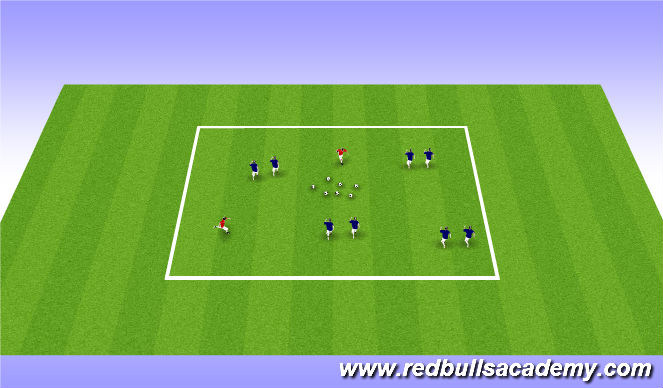 Fútbol Ejercicio del Plan de Sesiones (Color): Warm up