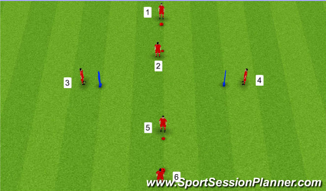 Football/Soccer Session Plan Drill (Colour): Drill