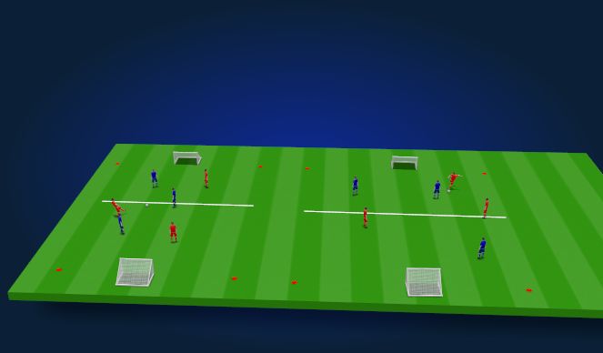 Football/Soccer Session Plan Drill (Colour): Station 5