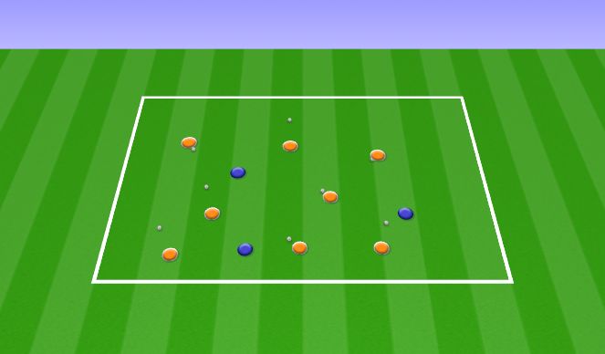 Football/Soccer Session Plan Drill (Colour): Stuck in the Mud