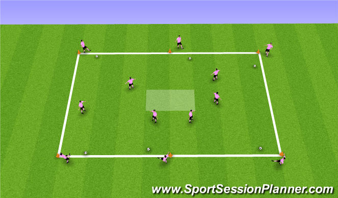 Football/Soccer Session Plan Drill (Colour): Pass/Receiving Warm-Up