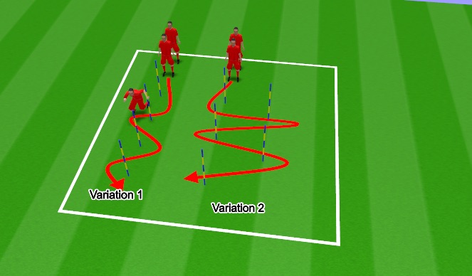 Football/Soccer Session Plan Drill (Colour): SAQ Poles