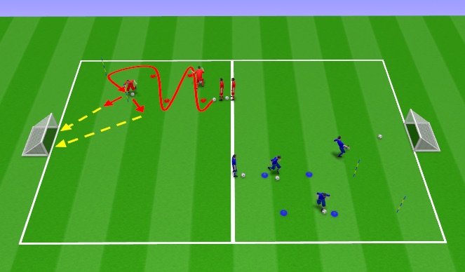 Football/Soccer Session Plan Drill (Colour): Technical Practice