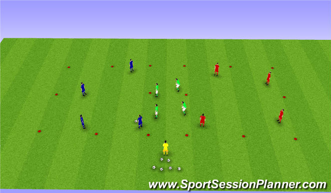 Football/Soccer Session Plan Drill (Colour): Warm-up