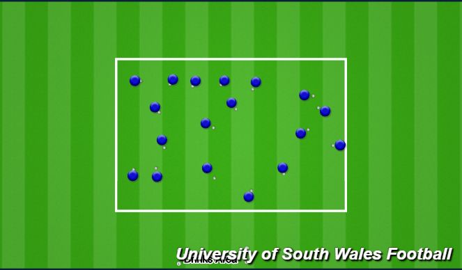 Football/Soccer Session Plan Drill (Colour): Warm Up