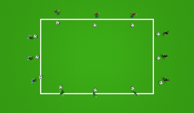 Football/Soccer Session Plan Drill (Colour): Congested Dribble