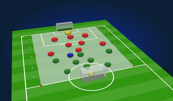 Football/Soccer Session Plan Drill (Colour): 8 vs 8+1