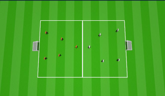Football/Soccer Session Plan Drill (Colour): Start Scrimmage 