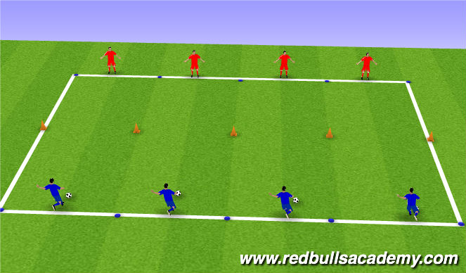 Football/Soccer Session Plan Drill (Colour): Warm up- Passing and Receiving