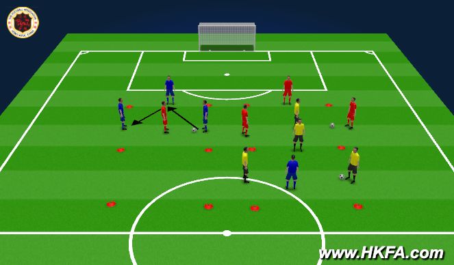Football/Soccer Session Plan Drill (Colour): T1