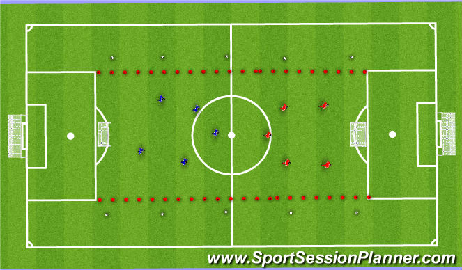Football/Soccer Session Plan Drill (Colour): SSG - Pass Receive