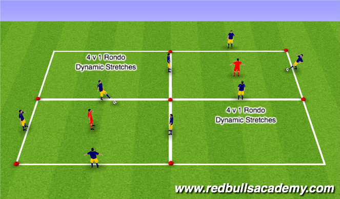 Football/Soccer Session Plan Drill (Colour): Warm-Up
