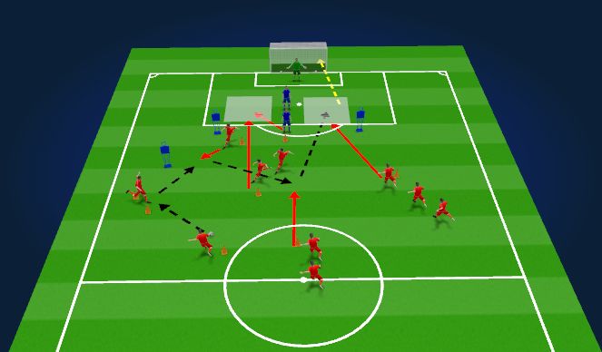 Football/Soccer Session Plan Drill (Colour): Passing Practice (20 mins)