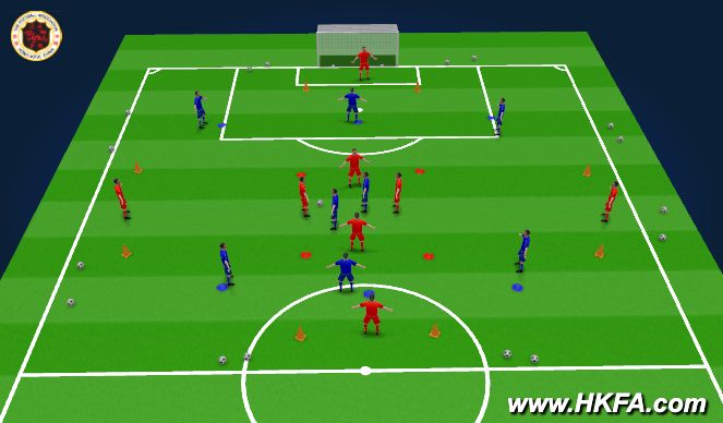 Football/Soccer Session Plan Drill (Colour): Transition Moment Training 1