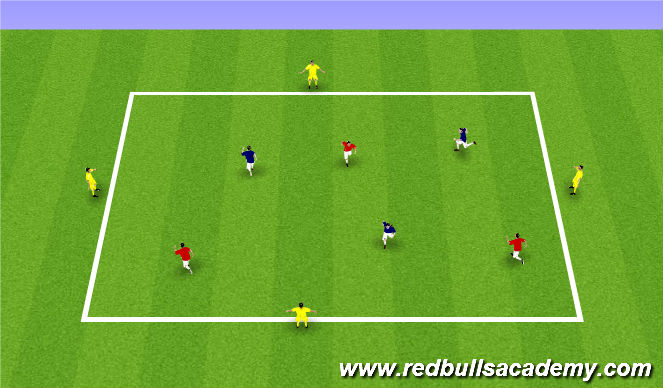 Football/Soccer Session Plan Drill (Colour): Fully Opposed 1