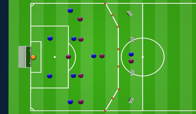 Football/Soccer Session Plan Drill (Colour): Expansion Phase