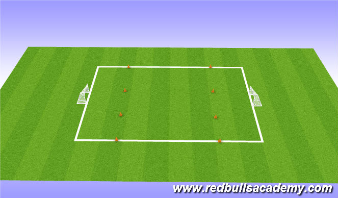 Football/Soccer Session Plan Drill (Colour): Conditioned game 6v6