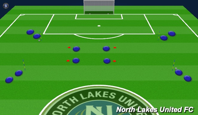 Football/Soccer Session Plan Drill (Colour): Passing practice