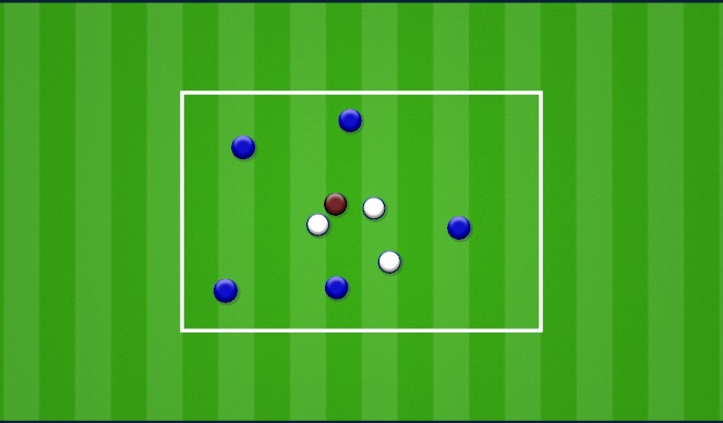 Football/Soccer Session Plan Drill (Colour): 5v3+1