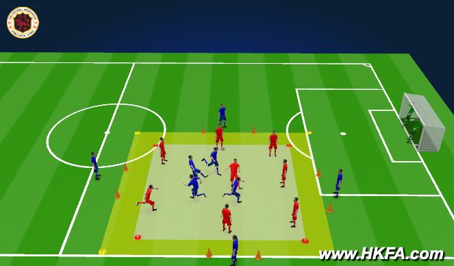 Football/Soccer Session Plan Drill (Colour): T1