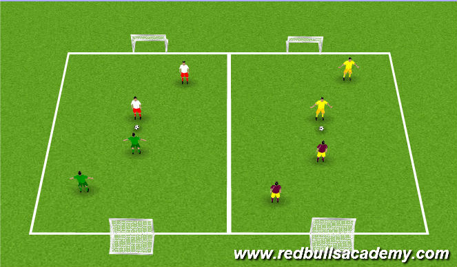 Football/Soccer Session Plan Drill (Colour): Conditioned Game