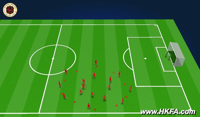 Football/Soccer Session Plan Drill (Colour): Warm Up