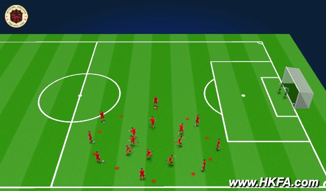 Football/Soccer Session Plan Drill (Colour): Warm Up