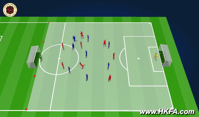 Football/Soccer Session Plan Drill (Colour): Game:9v9