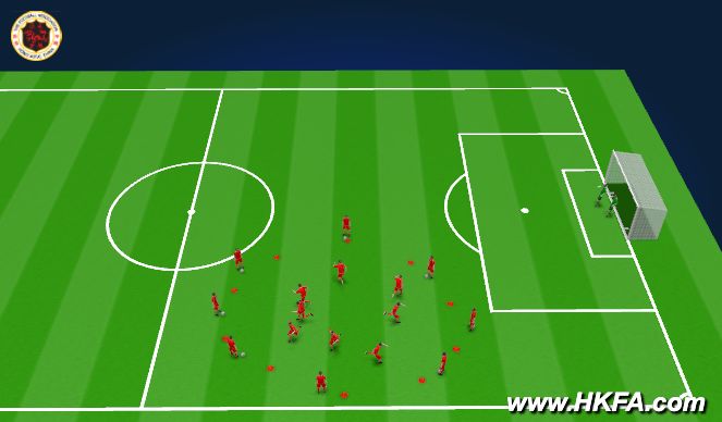 Football/Soccer Session Plan Drill (Colour): Warm Up
