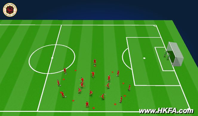 Football/Soccer Session Plan Drill (Colour): Warm Up