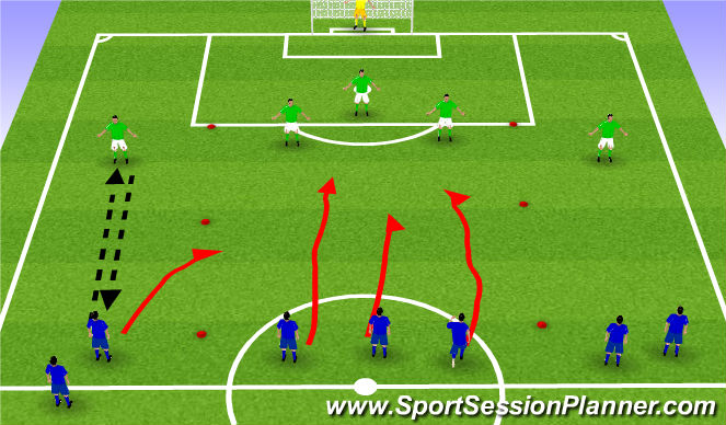 Football/Soccer Session Plan Drill (Colour): Layer 2