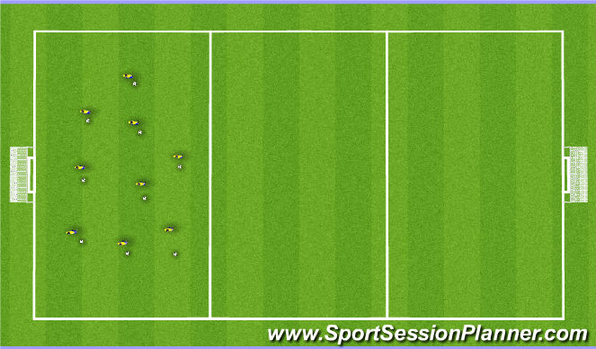Football/Soccer Session Plan Drill (Colour): Technical Warm-up