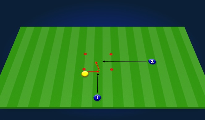 Football/Soccer Session Plan Drill (Colour): Footwork / Handling Warmup - Half Turn, Volley, Dipper