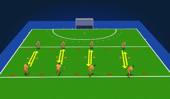 Hockey Session Plan Drill (Colour): Poortjes hockey