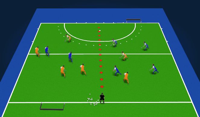 Hockey Session Plan Drill (Colour): Balkant-helpkant